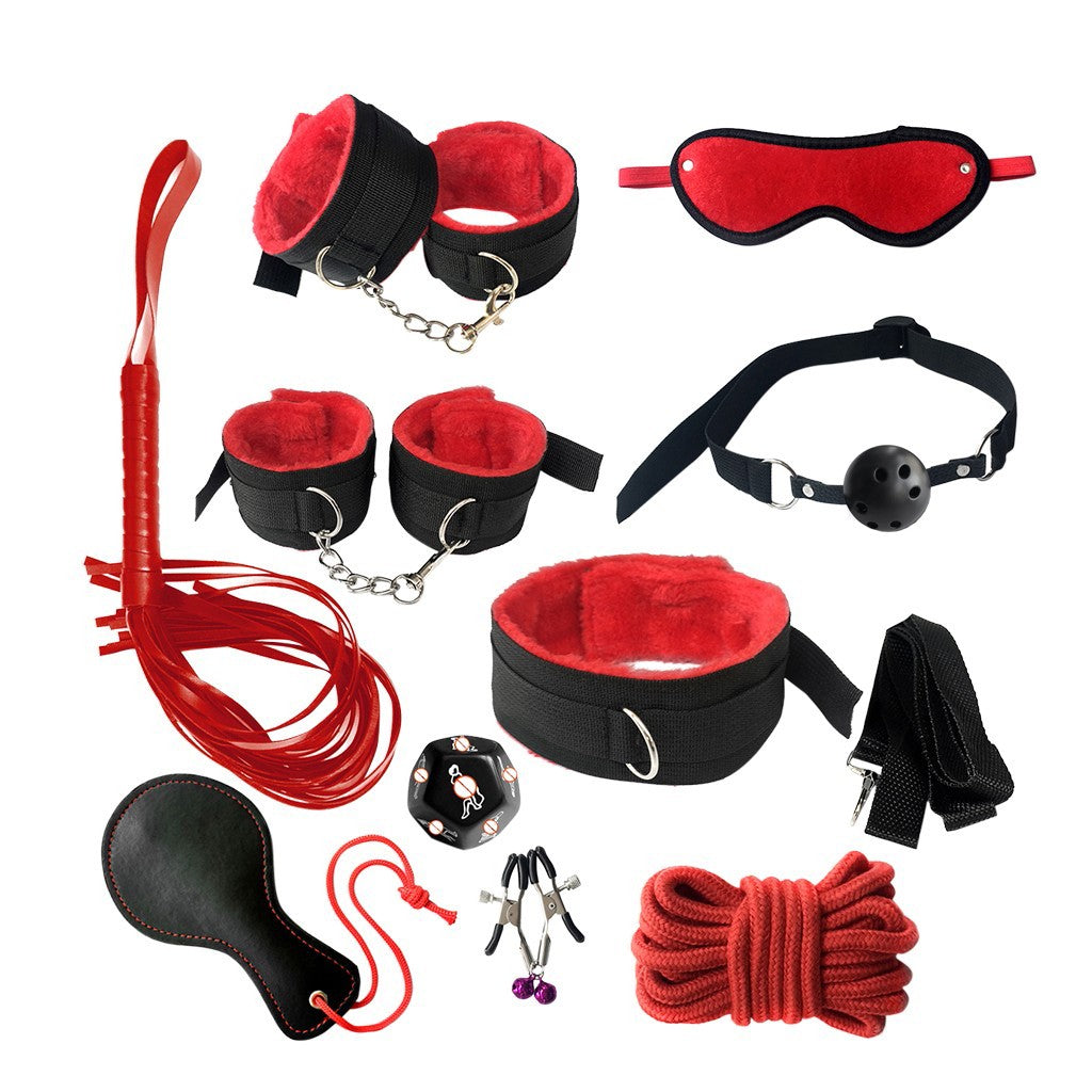 10pc Bondage Set Restraint Kit for Couples - EuphoricXstasy