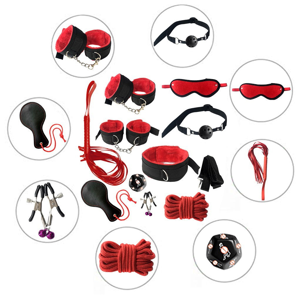 10pc Bondage Set Restraint Kit for Couples - EuphoricXstasy