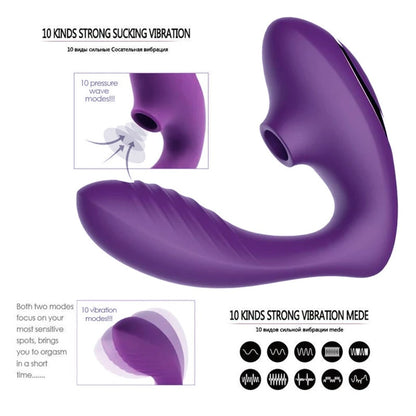 Rechargeable Clitoral Suction Vibrator - EuphoricXstasy